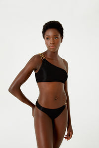 Bottom Textura Wavy Shine Preto