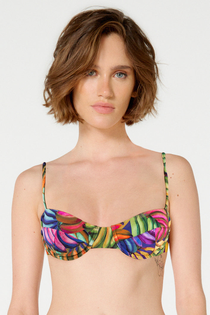 Colorful Printed Bralette Top Top Show Waimea - Brand Blueman